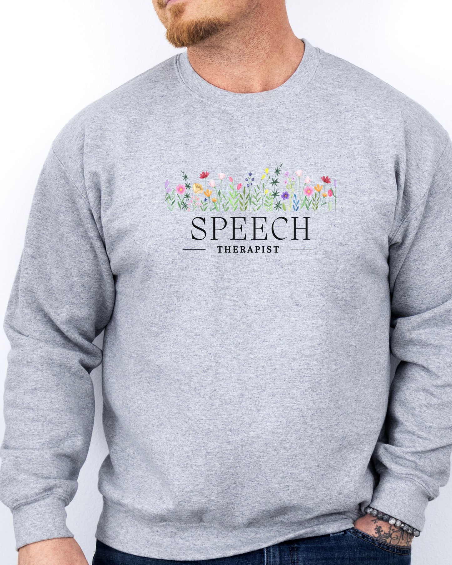 Speech Therapist Floral Sweatshirt