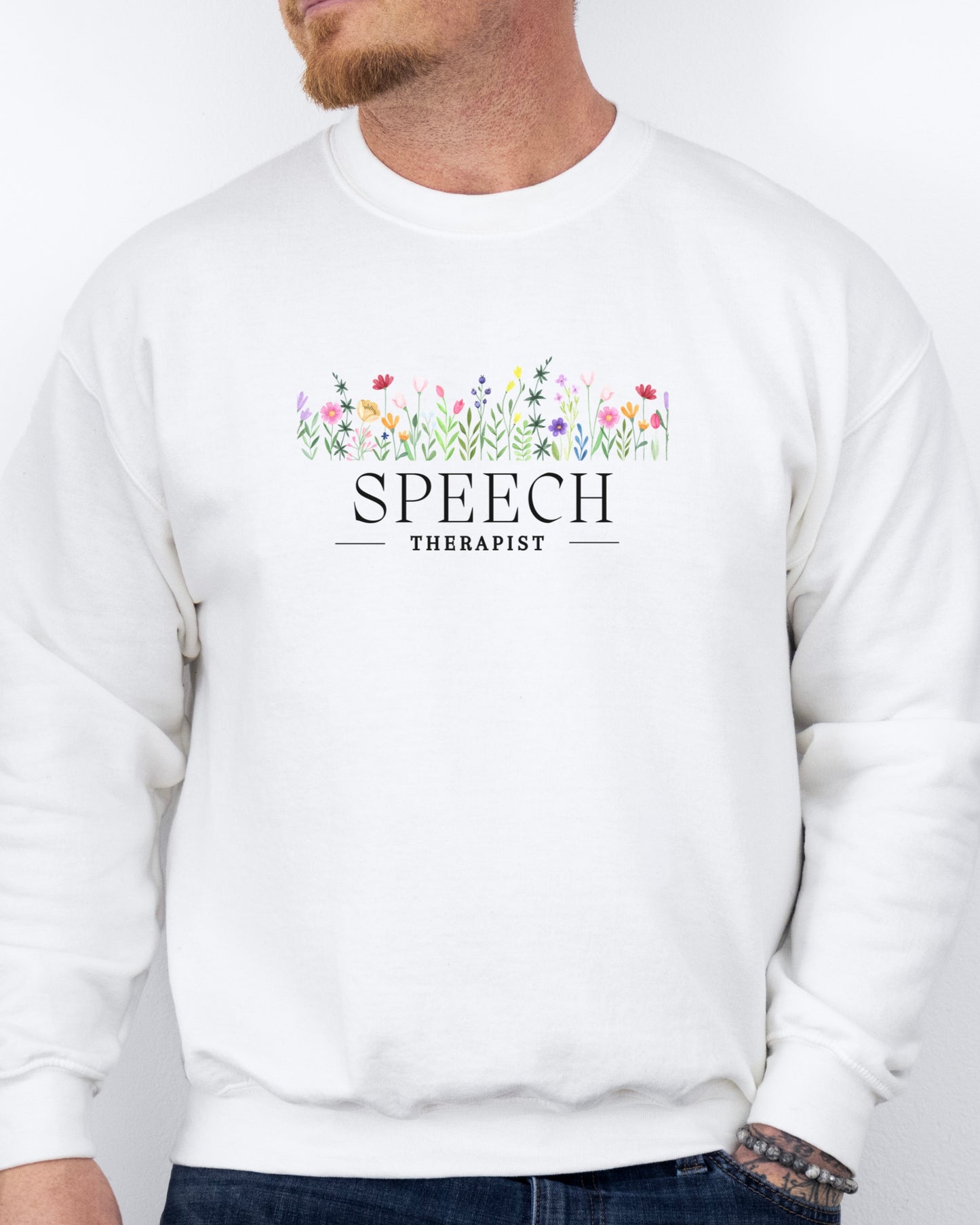 Speech Therapist Floral Sweatshirt