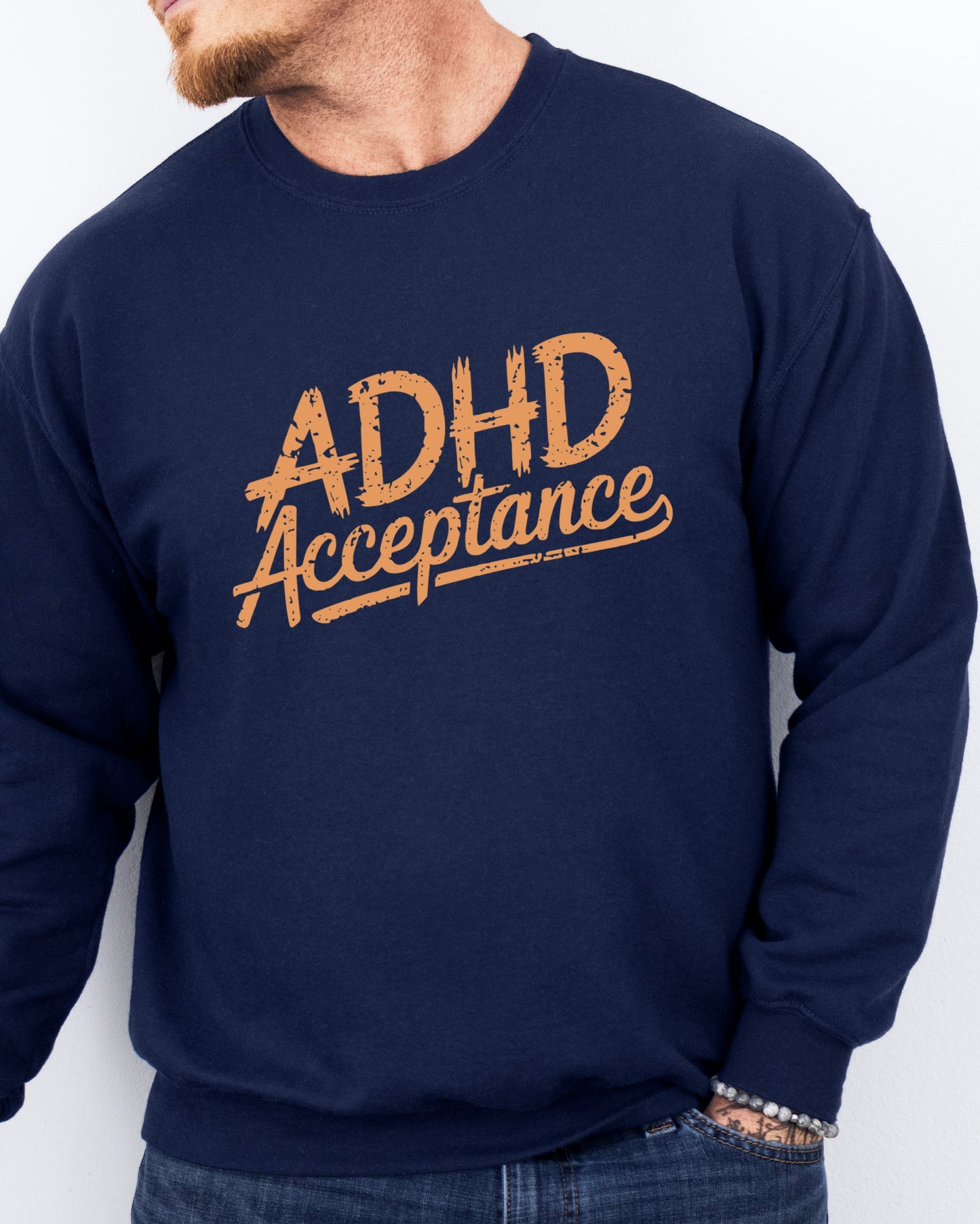 ADHD Acceptance Grunge Style Sweatshirt