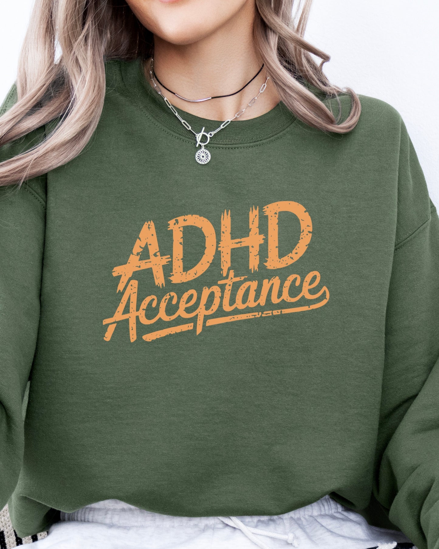 ADHD Acceptance Grunge Style Sweatshirt