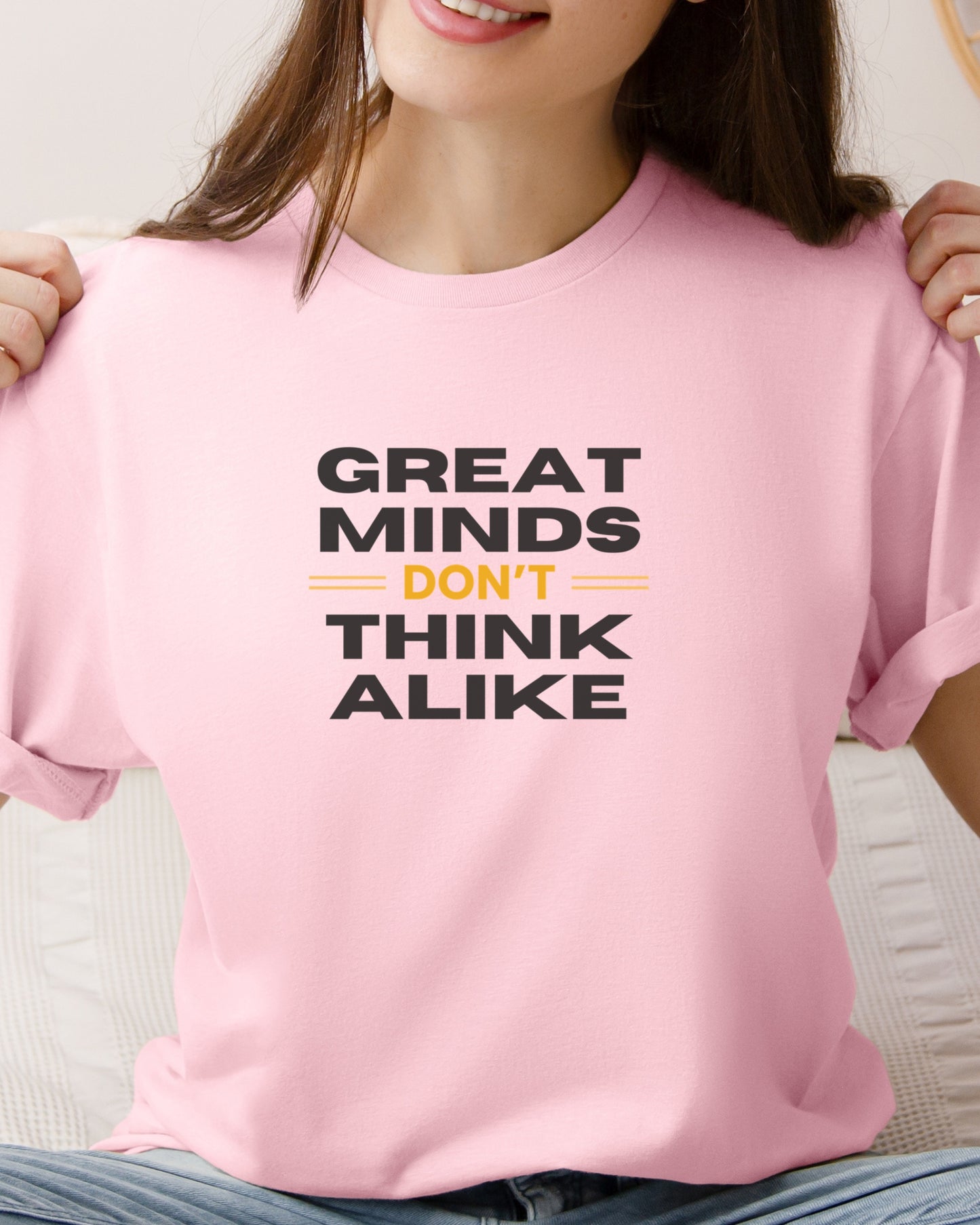 Great Minds Don't Think Alike Tee-Neurodiversity, ADHD & Autism Awareness & Acceptance T-Shirt by Daily Bloom