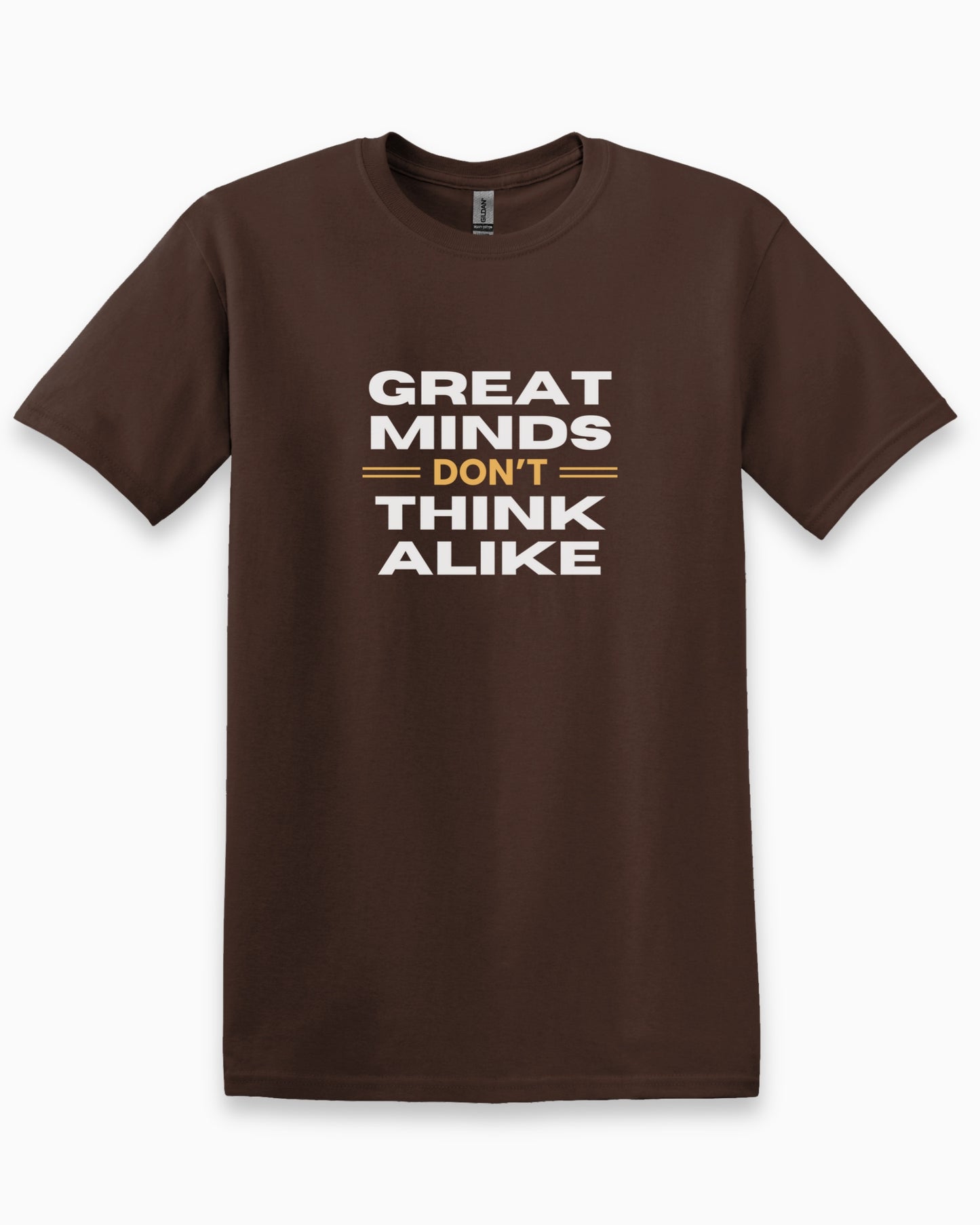 Great Minds Don't Think Alike Tee-Dark Chocolate-Neurodiversity, ADHD & Autism Awareness & Acceptance T-Shirt by Daily Bloom