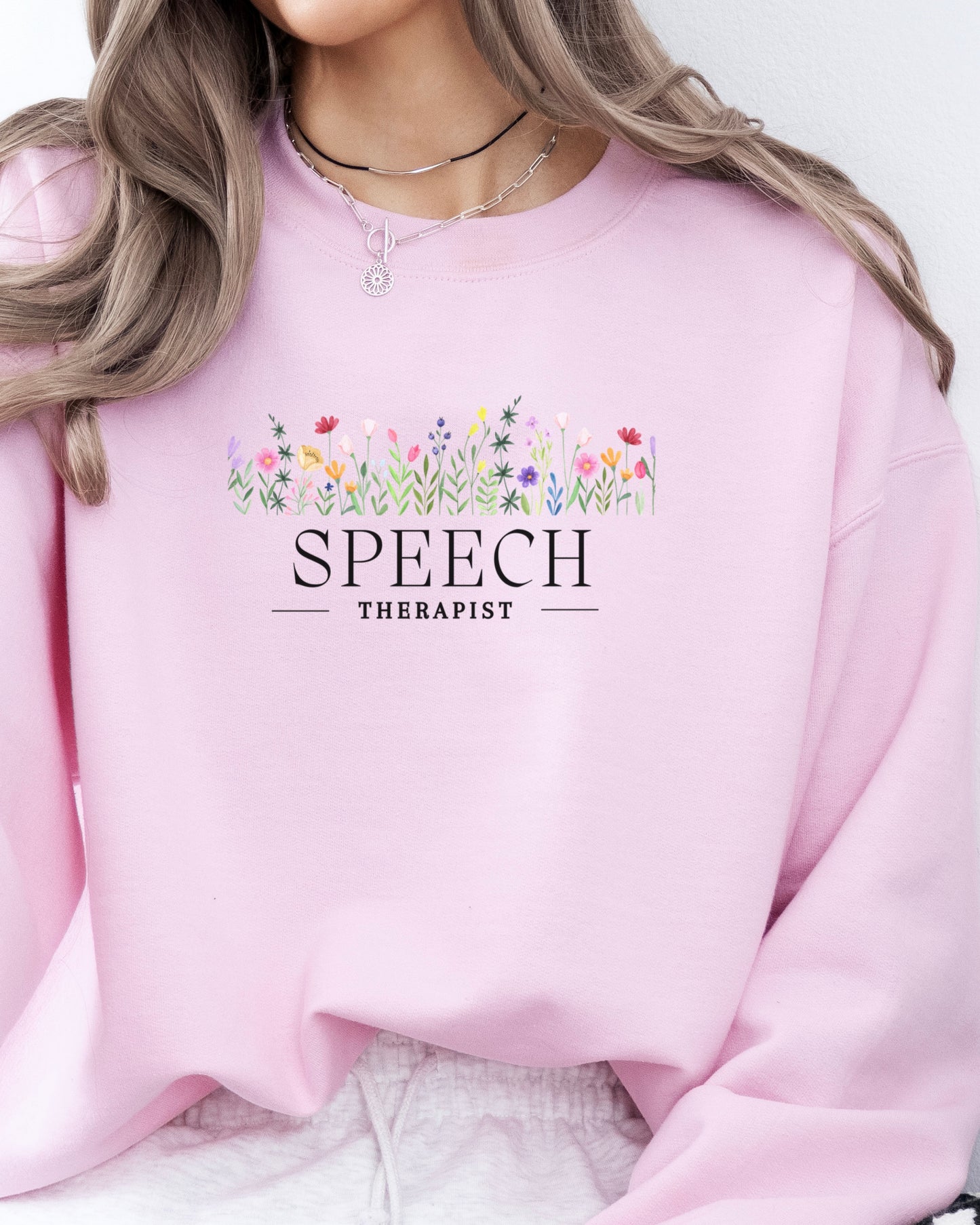 Speech Therapist Floral Sweatshirt