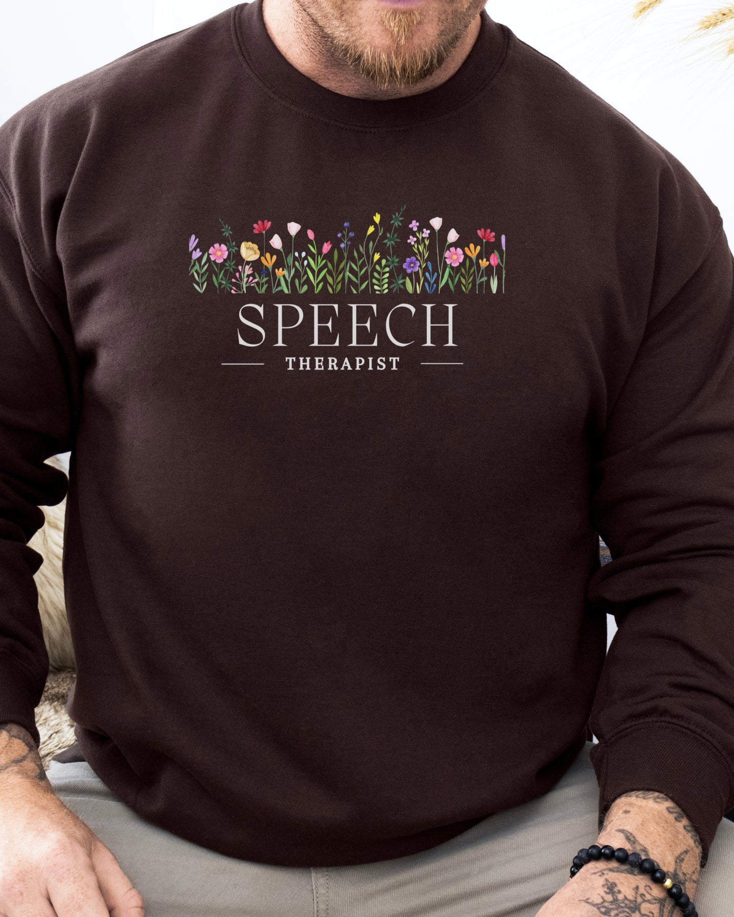 Speech Therapist Floral Sweatshirt
