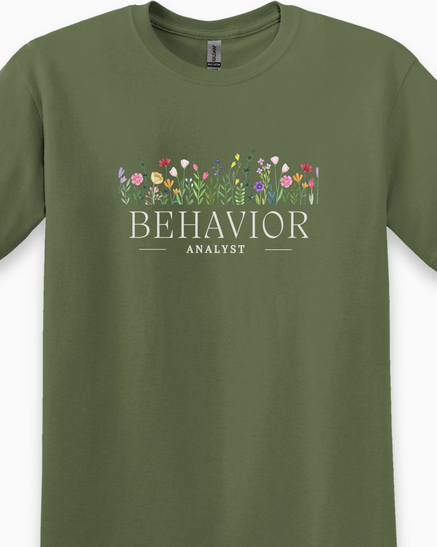Behavior Analyst Floral Tee-Neurodiversity, ADHD & Autism Awareness & Acceptance T-Shirt by Daily Bloom