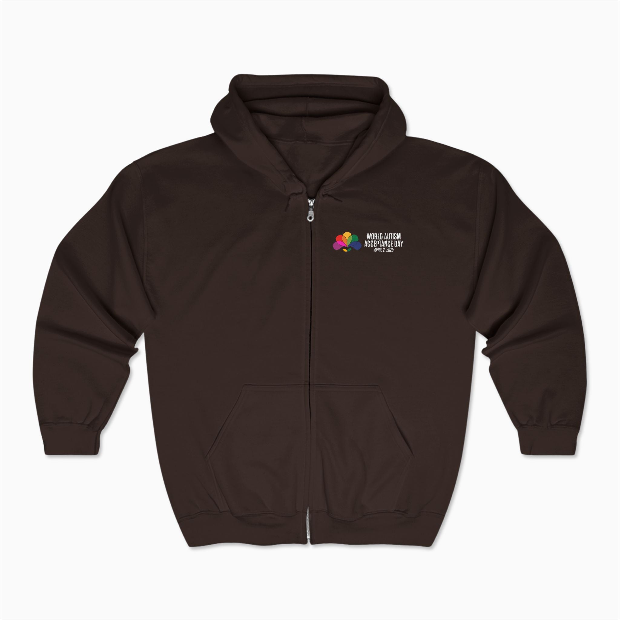 Autism Awareness 2025 - Spectrum in Bloom Zip Up Hoodie