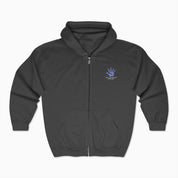 Autism Awareness 2025 - Affirmations Handprints Zip Up Hoodie