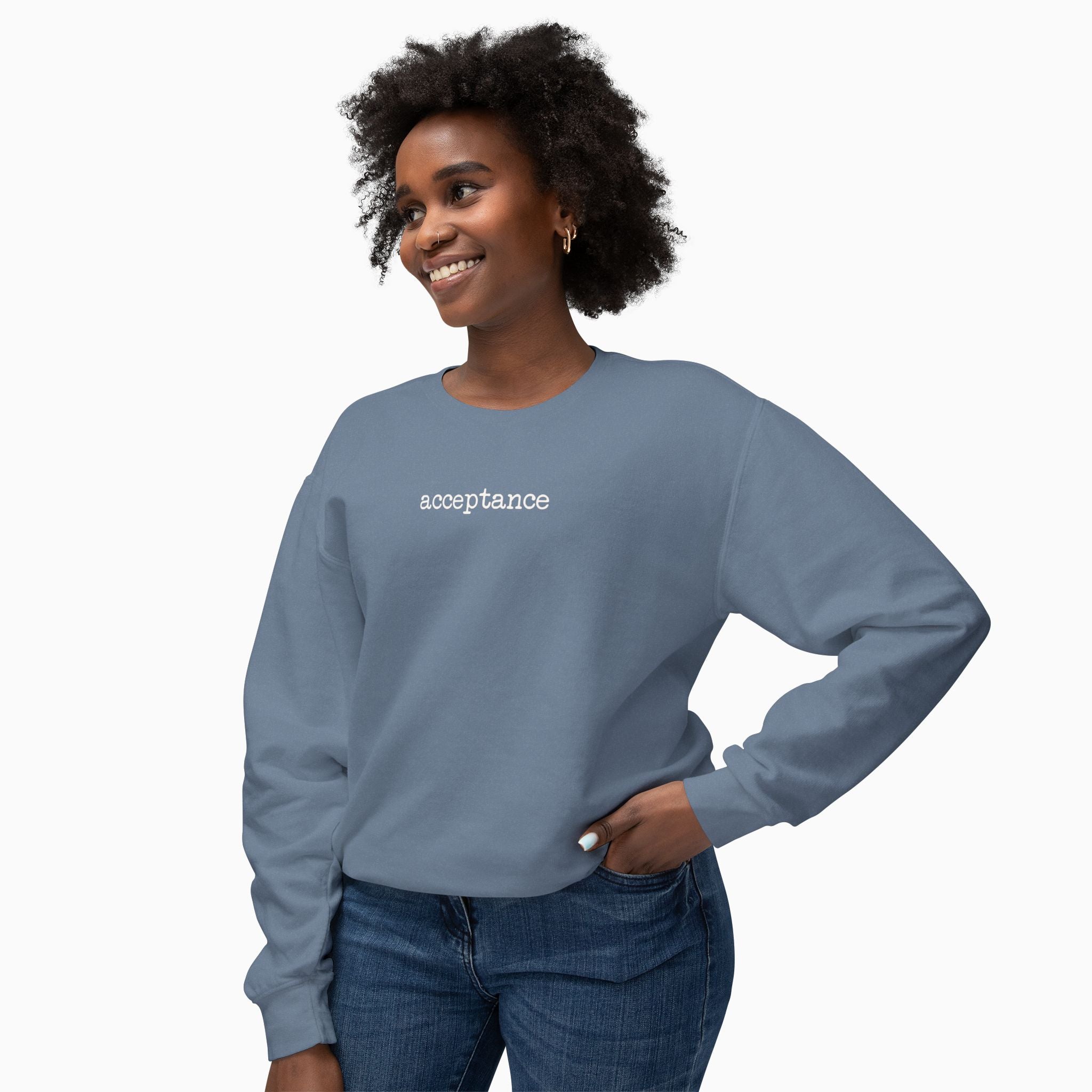 Acceptance Statement Comfort Colors Lightweight Sweatshirt