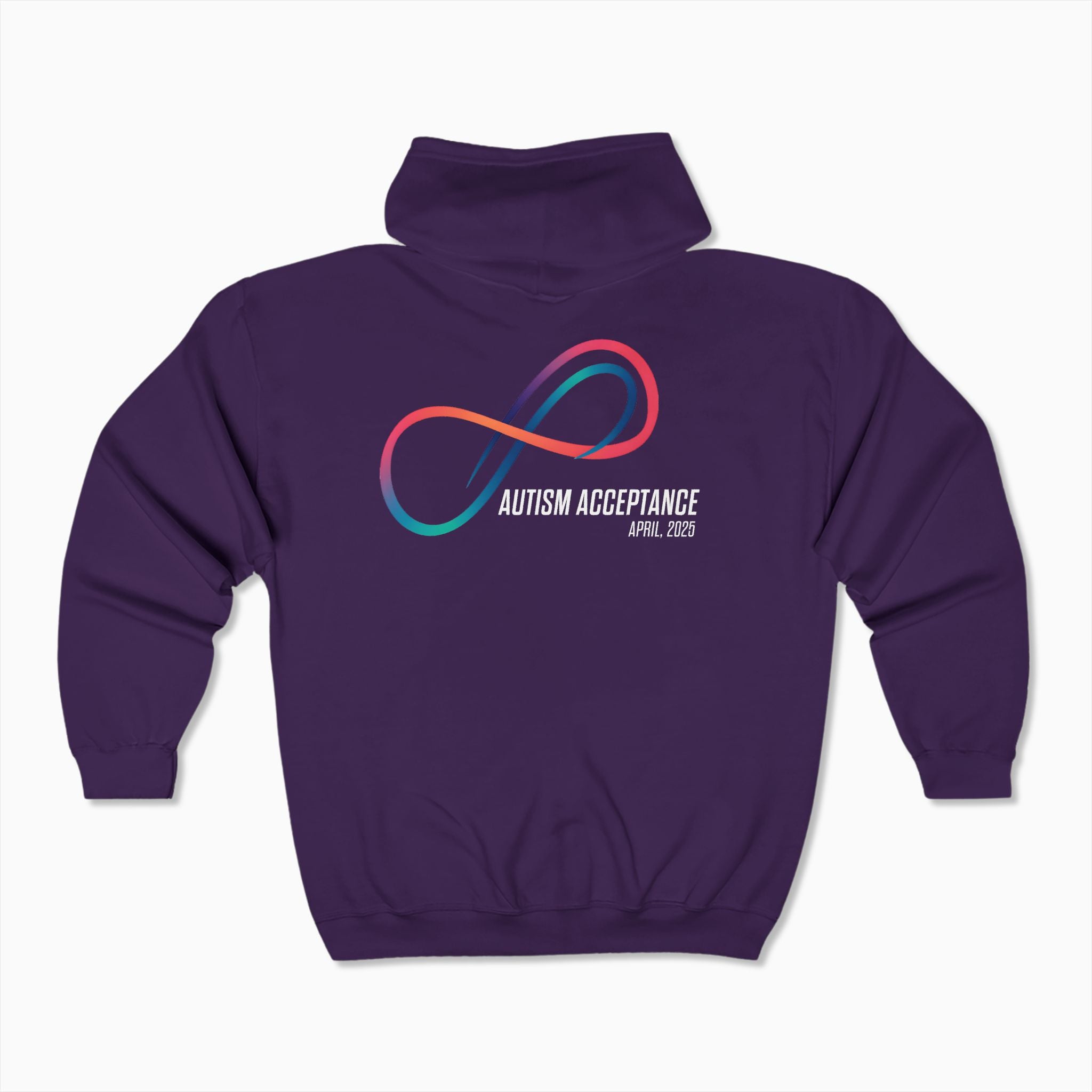 Autism Awareness 2025 - Loop of Acceptance Zip Up Hoodie