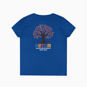 Autism Awareness 2025 - Tree of Acceptance Ladies V-Neck T-Shirt