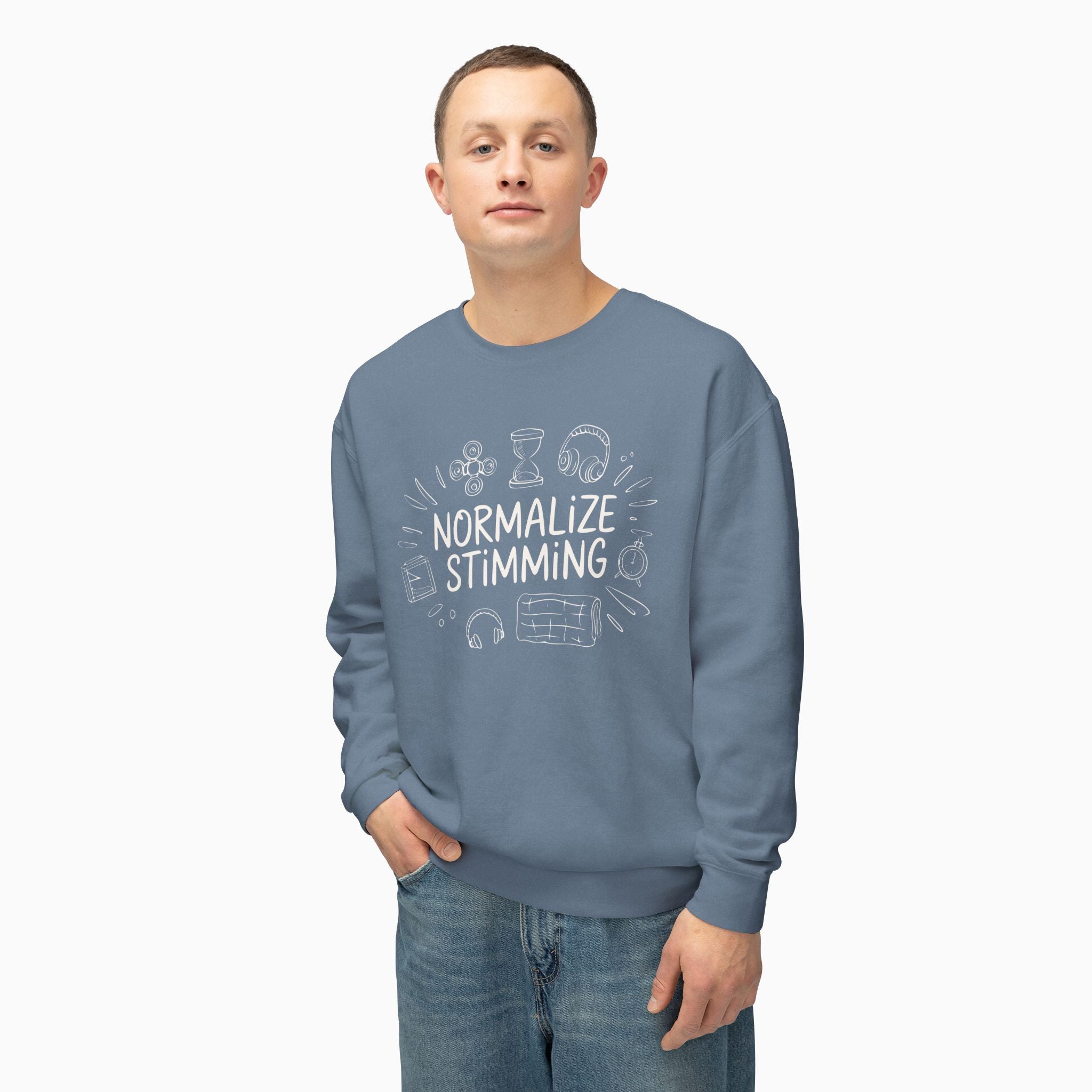 Normalize Stimming Comfort Colors Lightweight Sweatshirt
