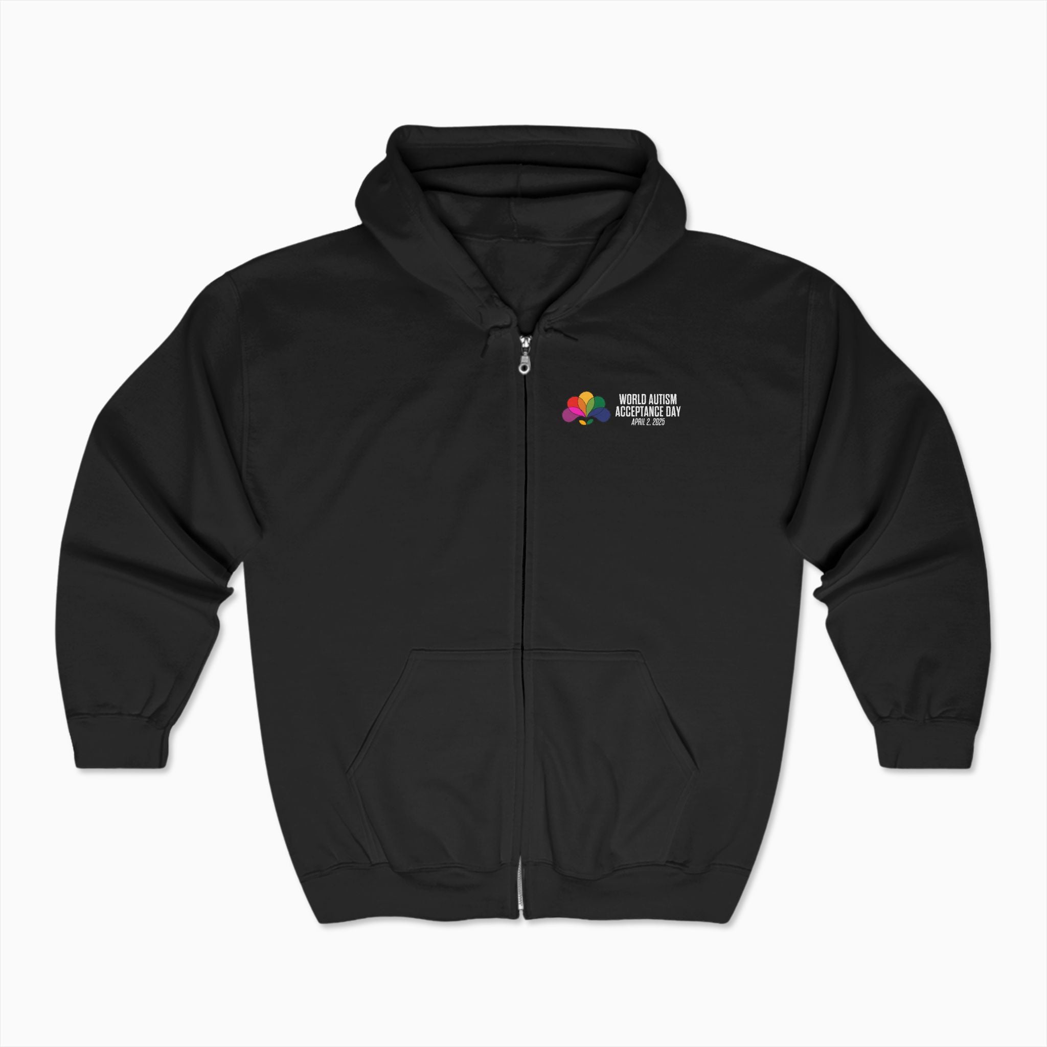 Autism Awareness 2025 - Spectrum in Bloom Zip Up Hoodie