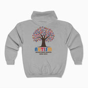 Autism Awareness 2025 - Tree of Acceptance Zip Up Hoodie
