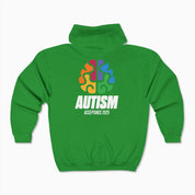 Autism Awareness 2025 - Brainbow Zip Up Hoodie