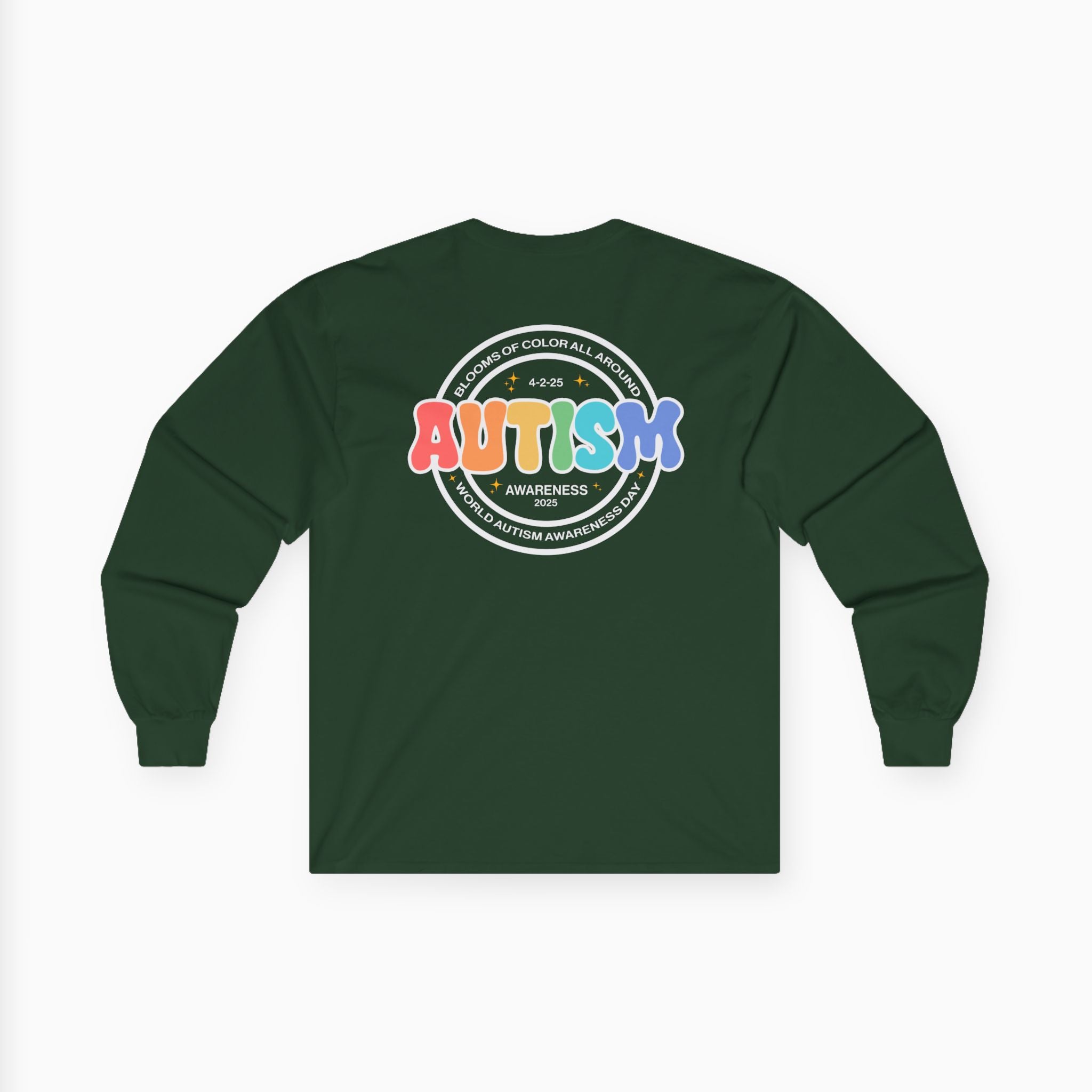 Autism Awareness 2025 - Blooms of Color All Around Long Sleeve Tee