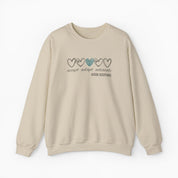 Accept Adapt Advocate Love Hearts Sweatshirt