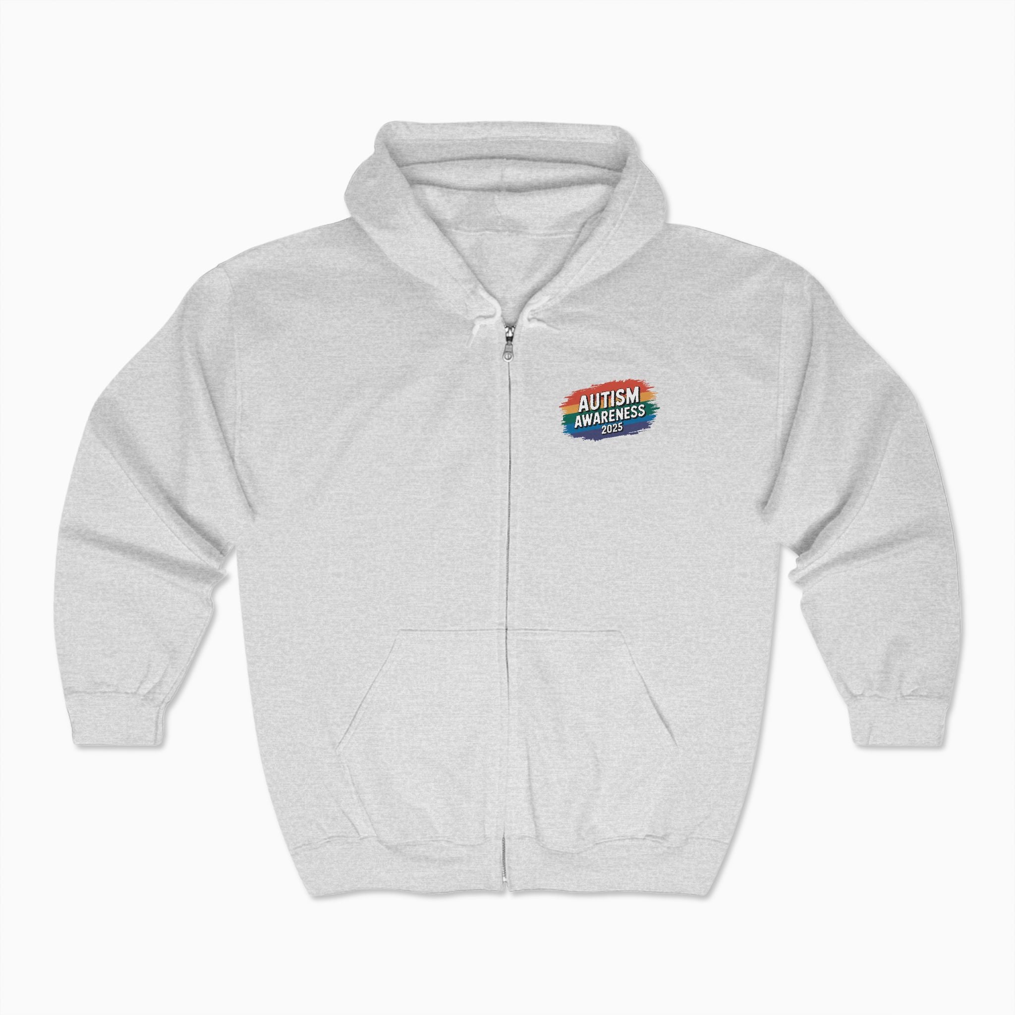 Autism Awareness 2025 - Brushstrokes of Awareness Zip Up Hoodie