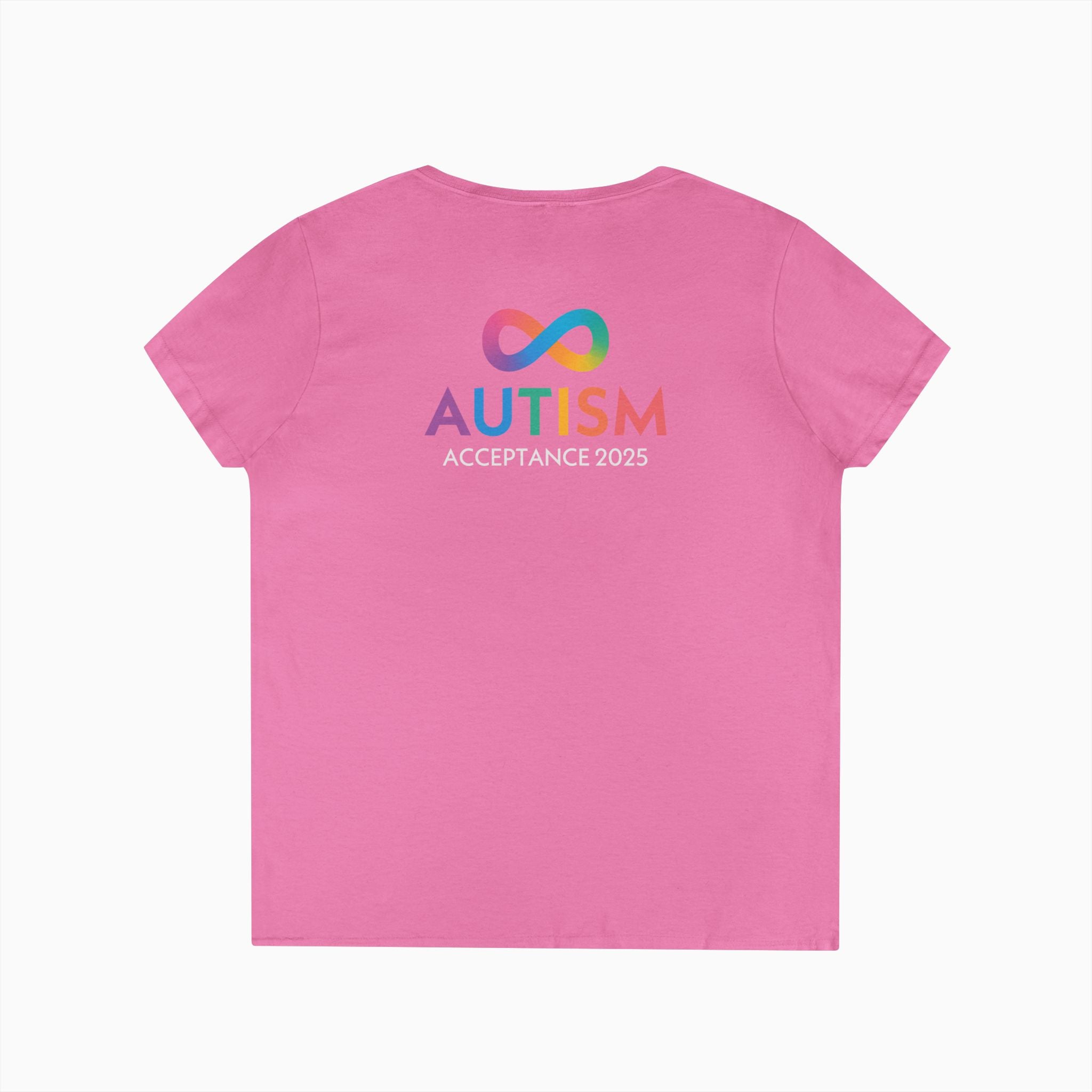 Autism Awareness 2025 - Infinity Acceptance Ladies V-Neck T-Shirt