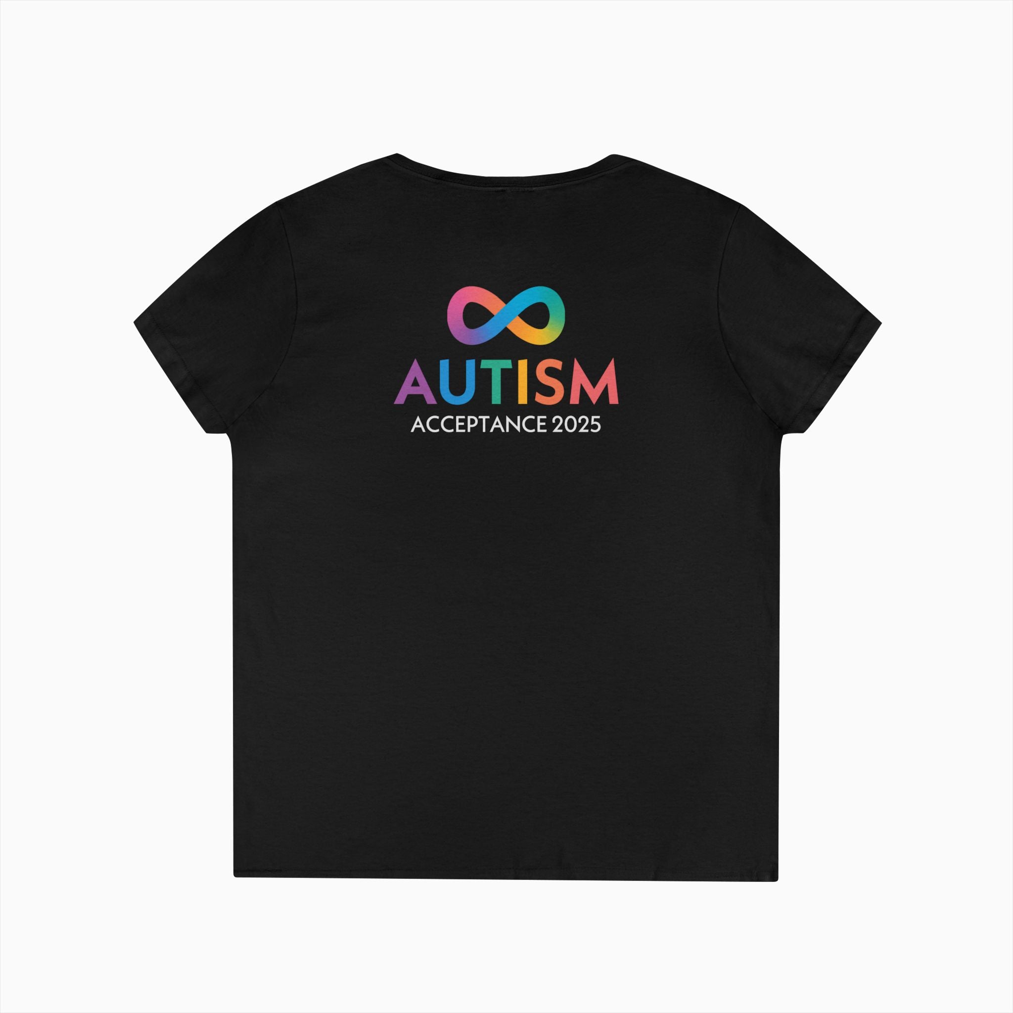 Autism Awareness 2025 - Infinity Acceptance Ladies V-Neck T-Shirt