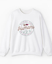Helping Tiny Humans Do Big Things Sweatshirt-White-Neurodiversity, ADHD & Autism Awareness & Acceptance Sweatshirt by Daily Bloom