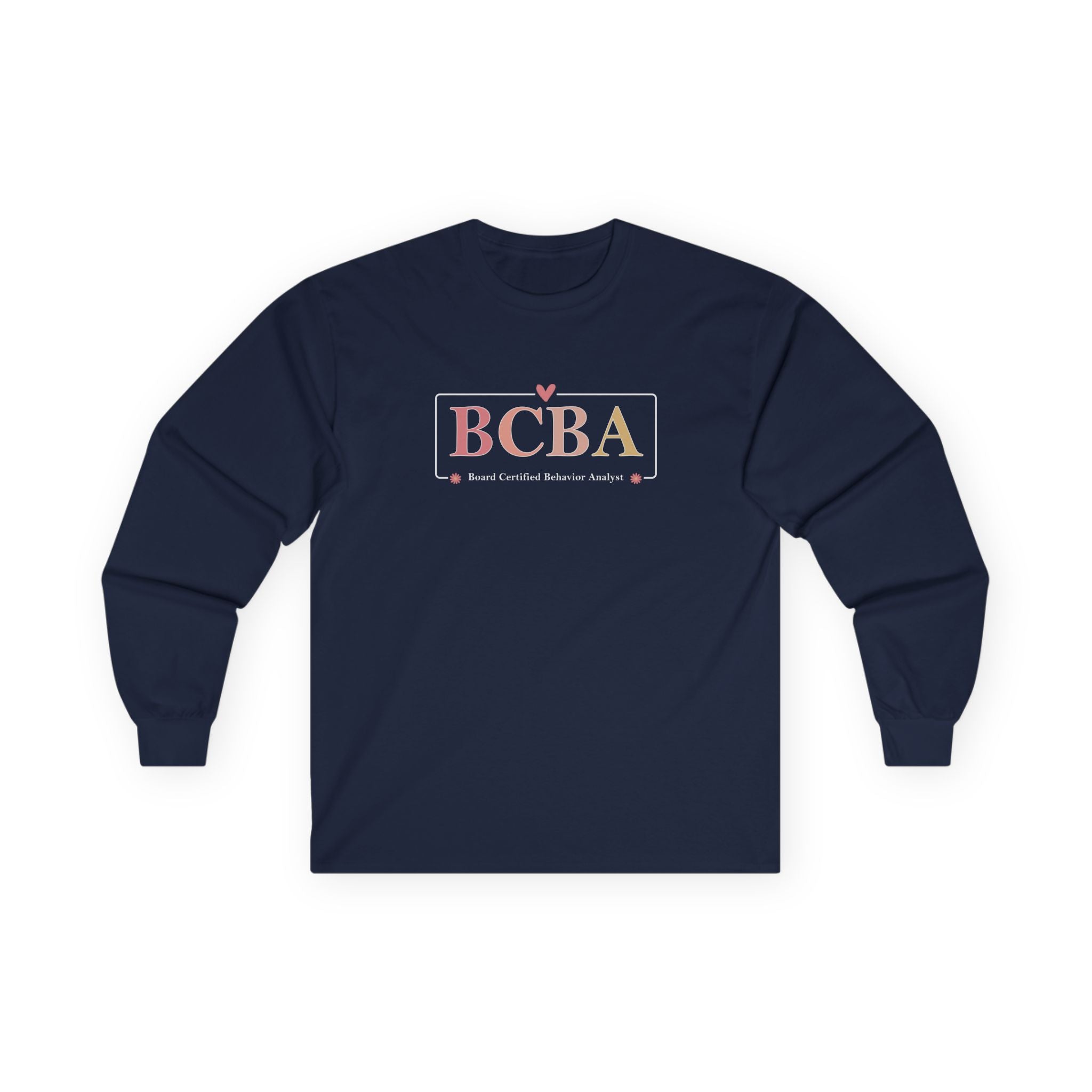 Autism Long - sleeve - BCBA Outline Long Sleeve T-Shirt - Daily Bloom
