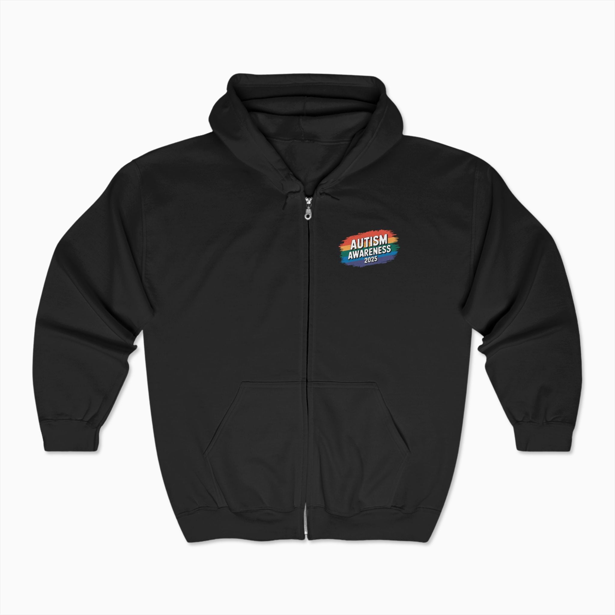Autism Awareness 2025 - Brushstrokes of Awareness Zip Up Hoodie