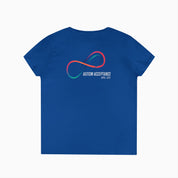 Autism Awareness 2025 - Loop of Acceptance Ladies V-Neck T-Shirt