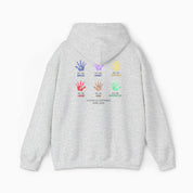 Autism Awareness 2025 - Affirmation Handprints Hoodie