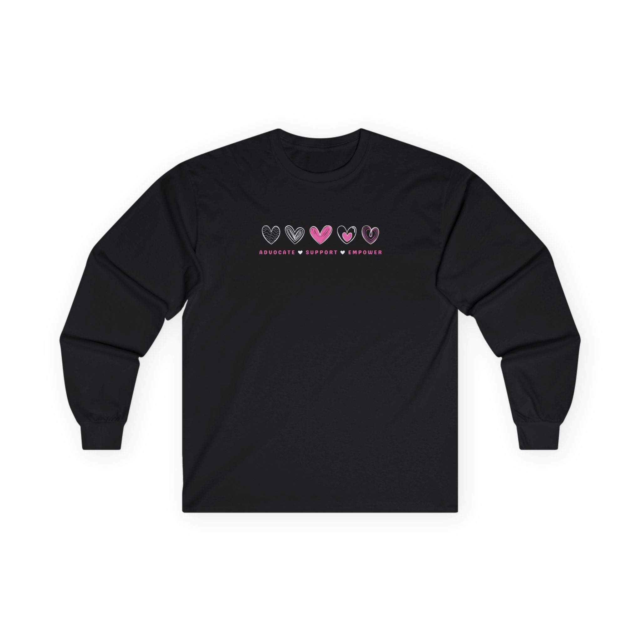 Autism Long - sleeve - Advocate Support Empower Love Hearts Long Sleeve T-Shirt - Daily Bloom