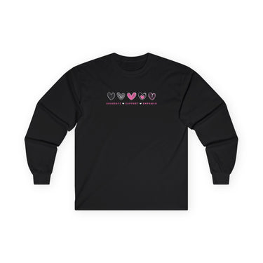 Autism Long - sleeve - Advocate Support Empower Love Hearts Long Sleeve T-Shirt - Daily Bloom