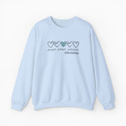 Accept Adapt Advocate Love Hearts Sweatshirt