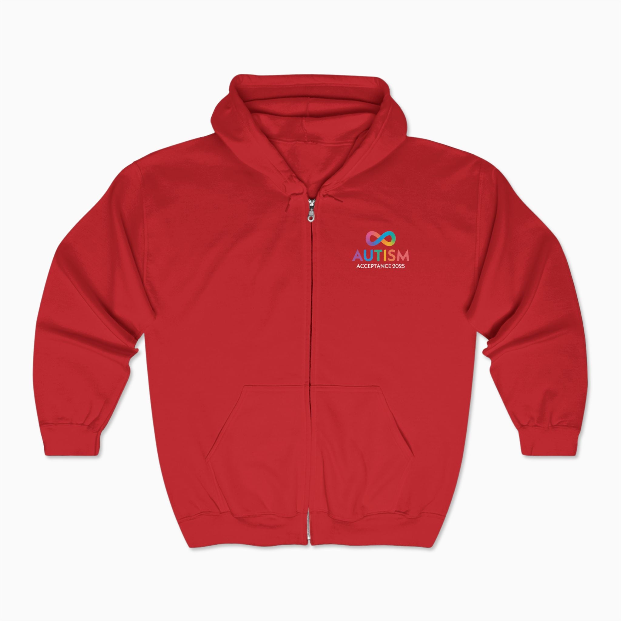 Autism Awareness 2025 - Infinity Acceptance Zip Up Hoodie