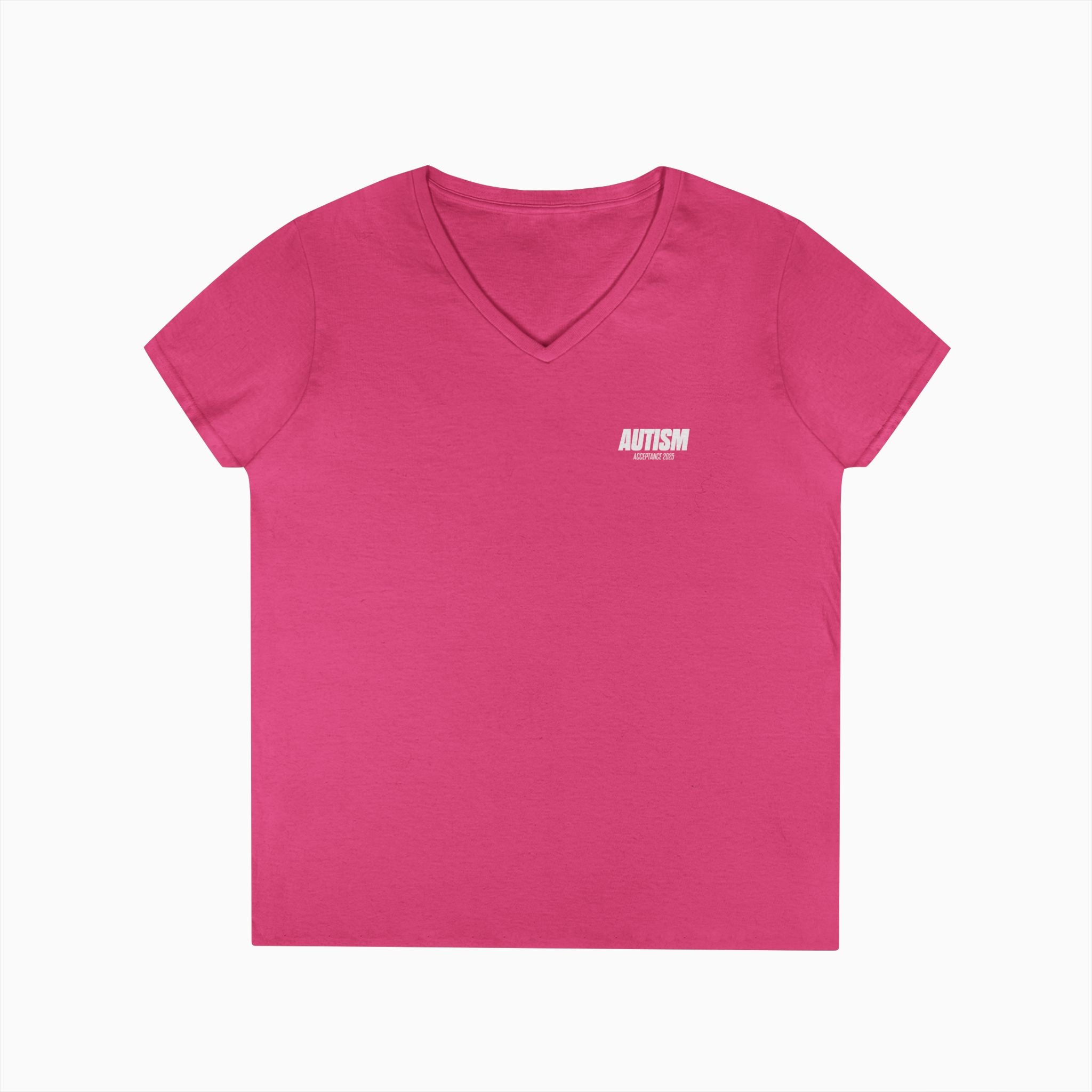 Autism Awareness 2025 - Brainbow Ladies V-Neck T-Shirt