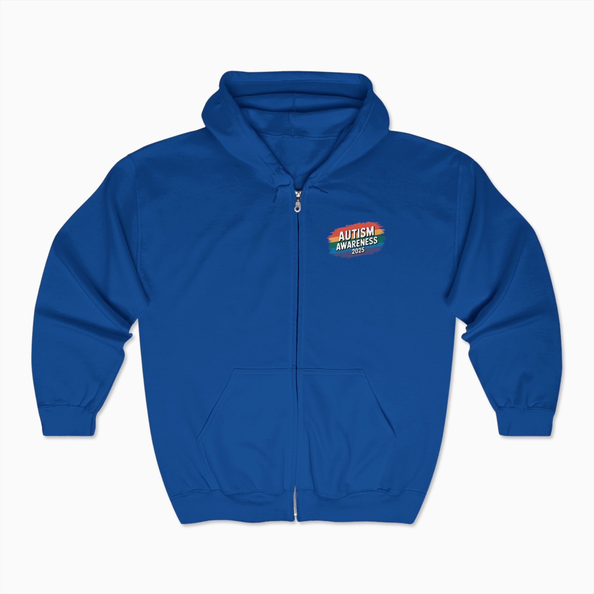 Autism Awareness 2025 - Brushstrokes of Awareness Zip Up Hoodie