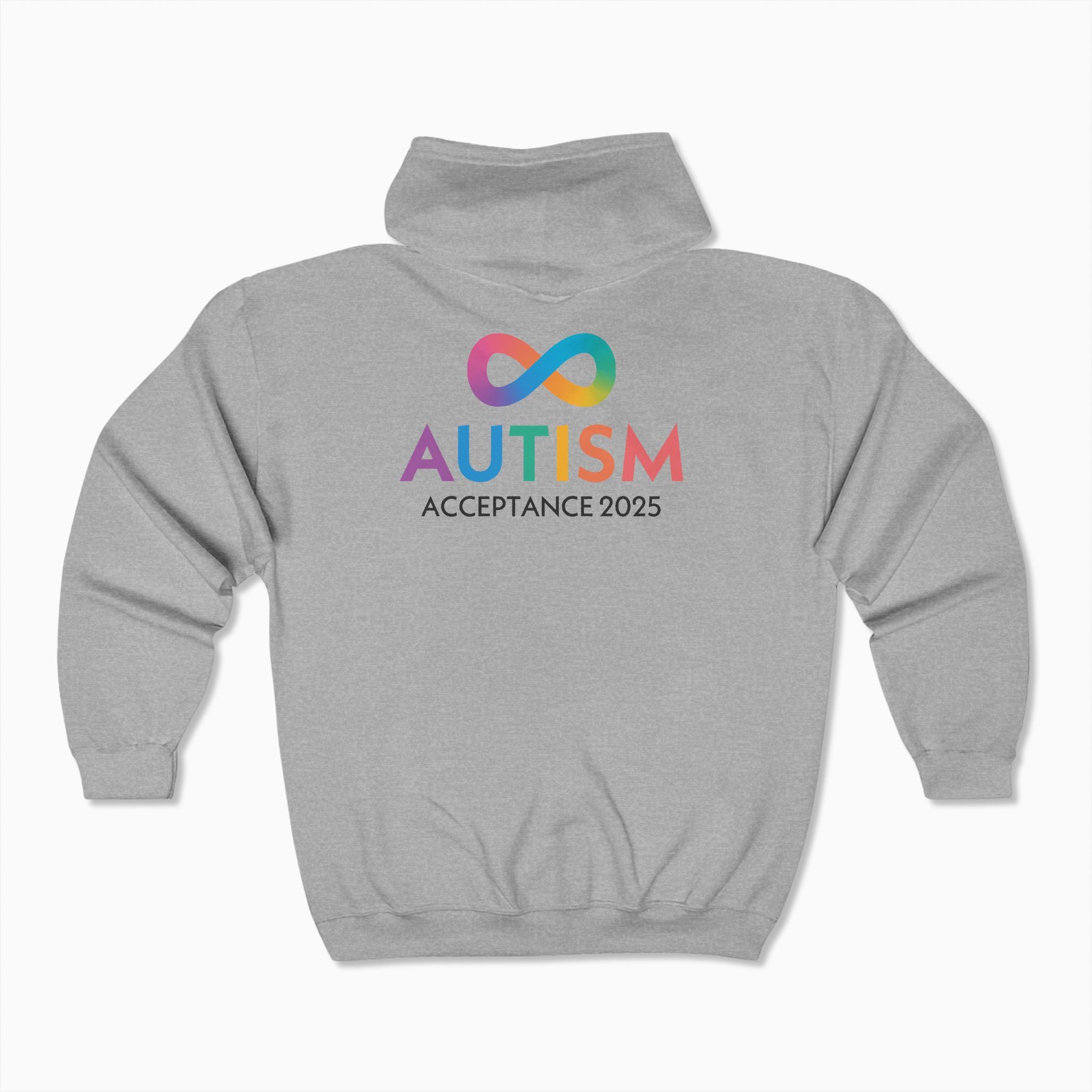 Autism Awareness 2025 - Infinity Acceptance Zip Up Hoodie