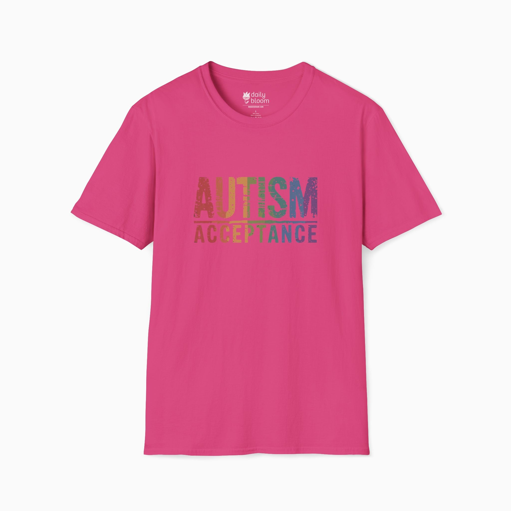 Autism Acceptance Grunge Rainbow Tee
