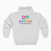 Autism Awareness 2025 - Infinity Acceptance Zip Up Hoodie