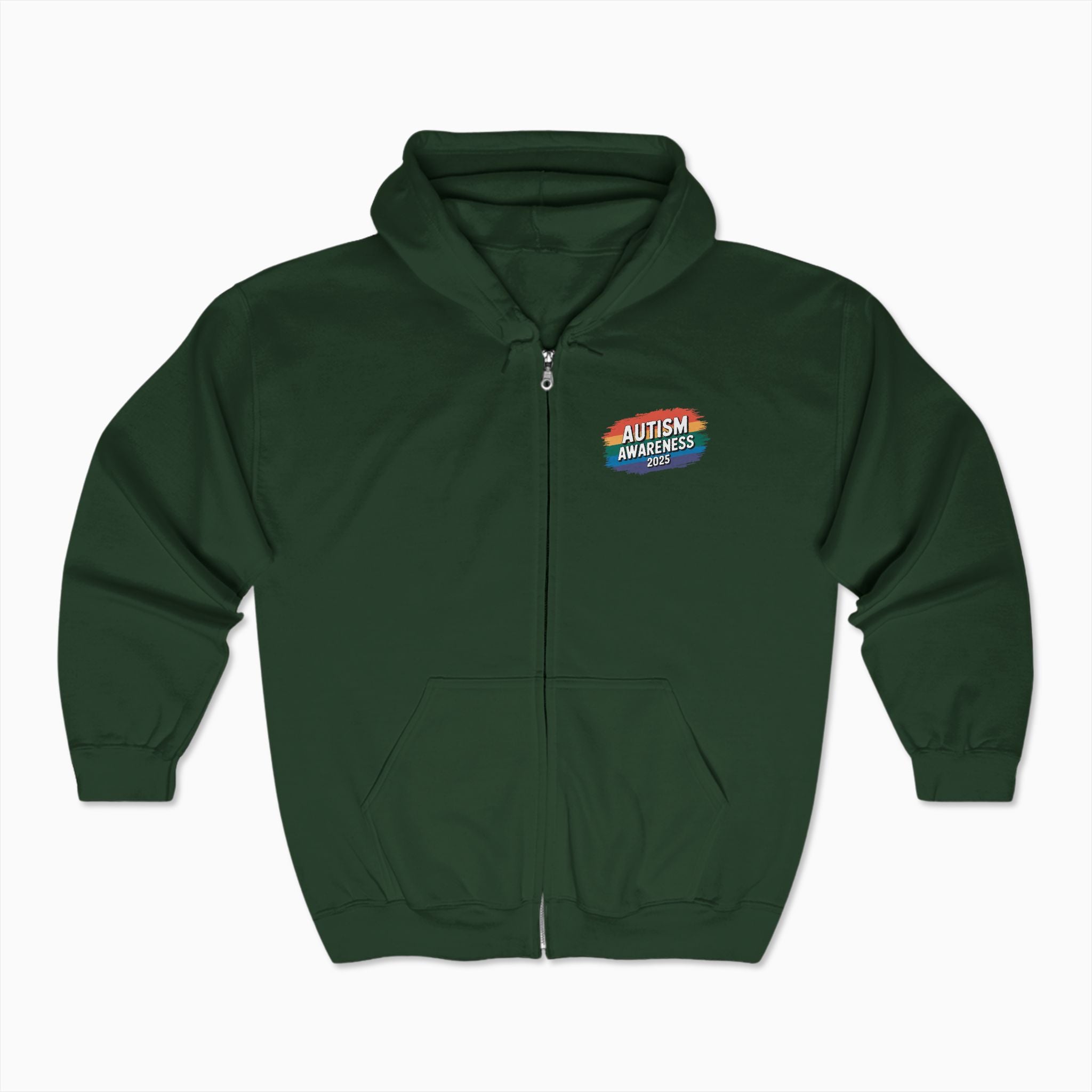 Autism Awareness 2025 - Brushstrokes of Awareness Zip Up Hoodie