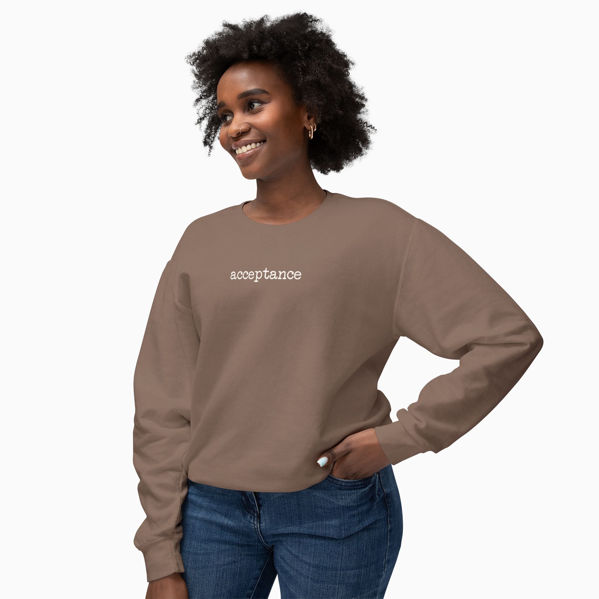 Acceptance Statement Comfort Colors Lightweight Sweatshirt