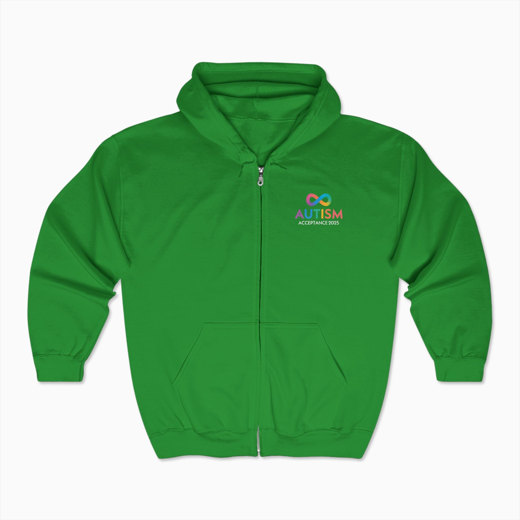 Autism Awareness 2025 - Infinity Acceptance Zip Up Hoodie