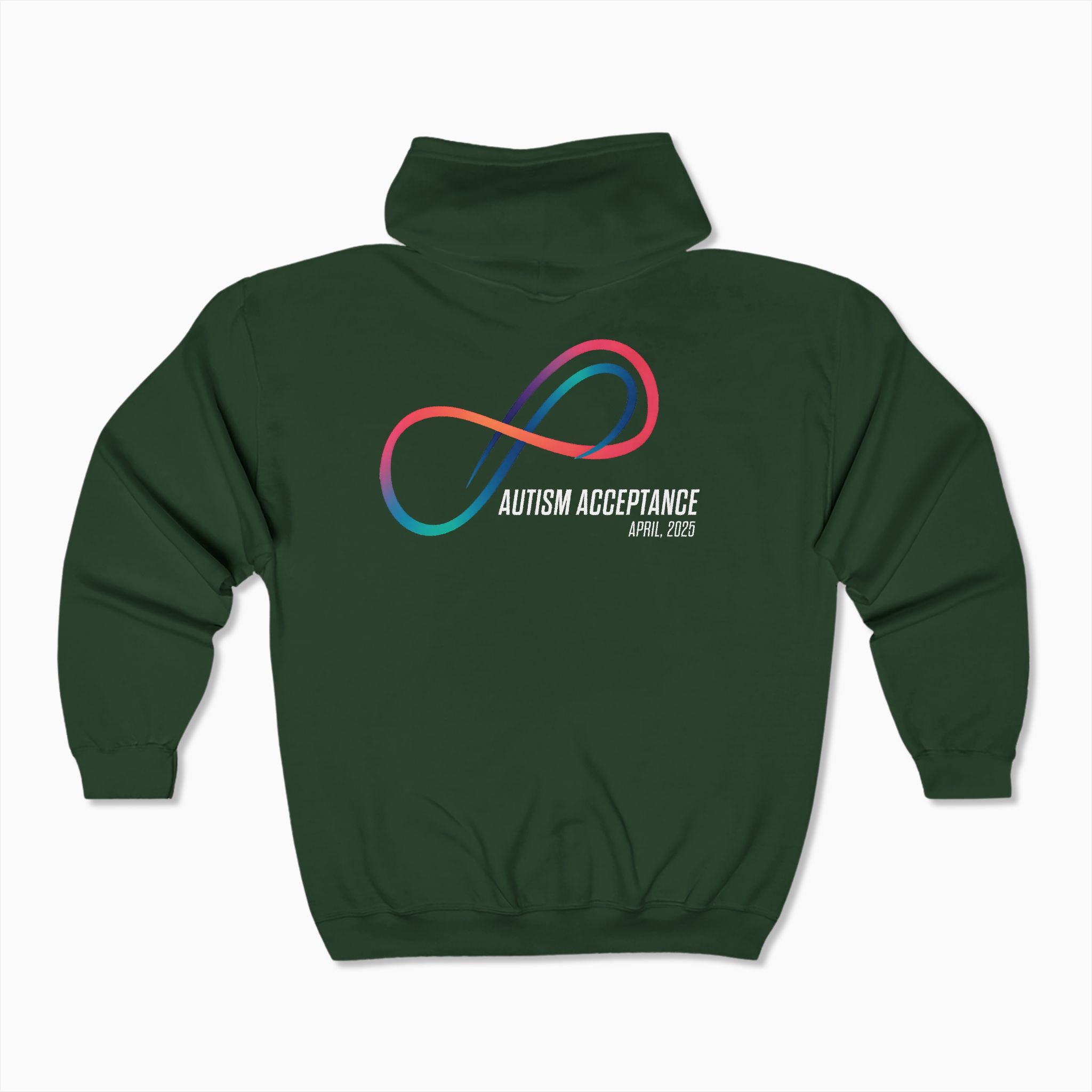 Autism Awareness 2025 - Loop of Acceptance Zip Up Hoodie