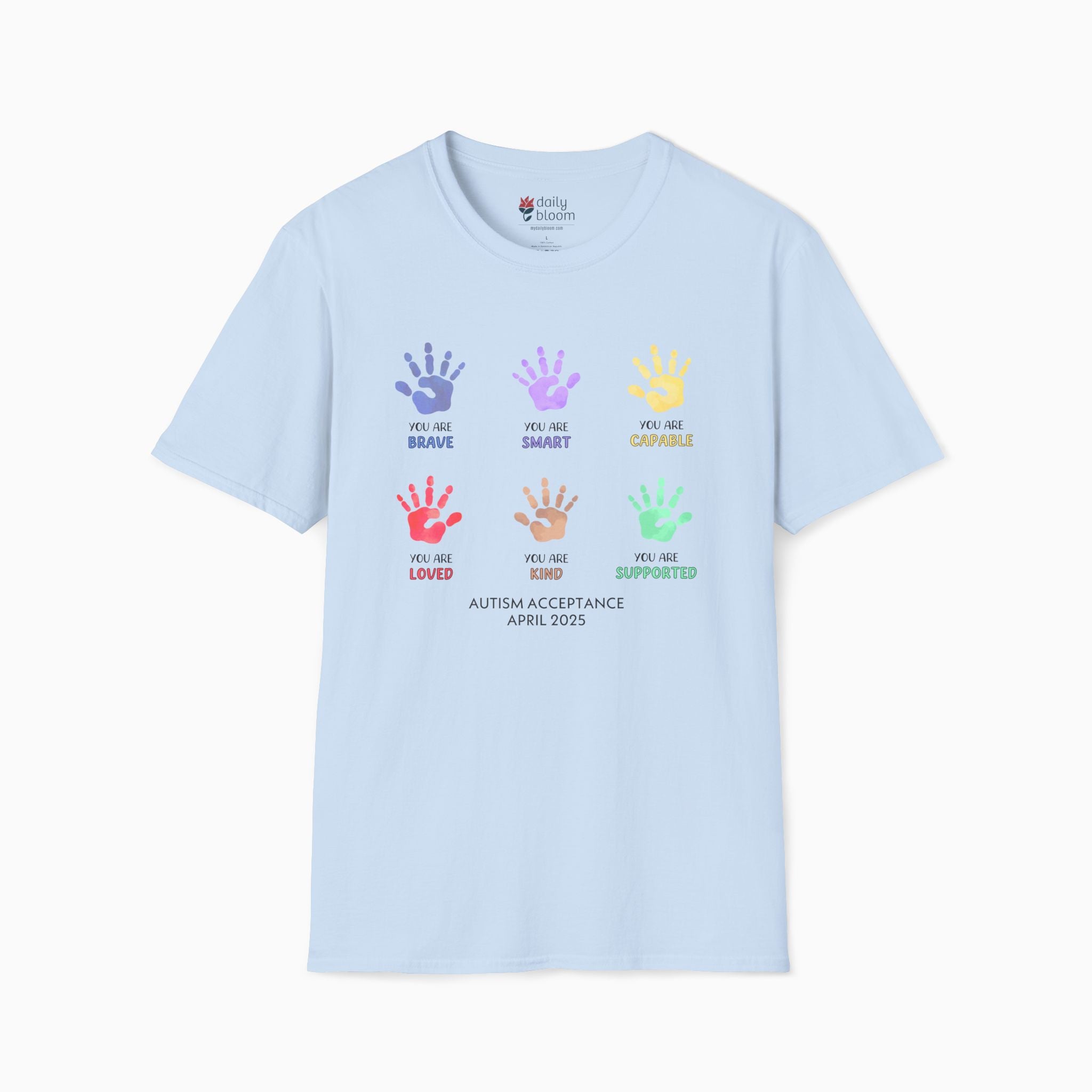 Autism Awareness 2025 - Affirmation Handprints T-Shirt