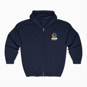 Autism Awareness 2025 - Brainbow Zip Up Hoodie