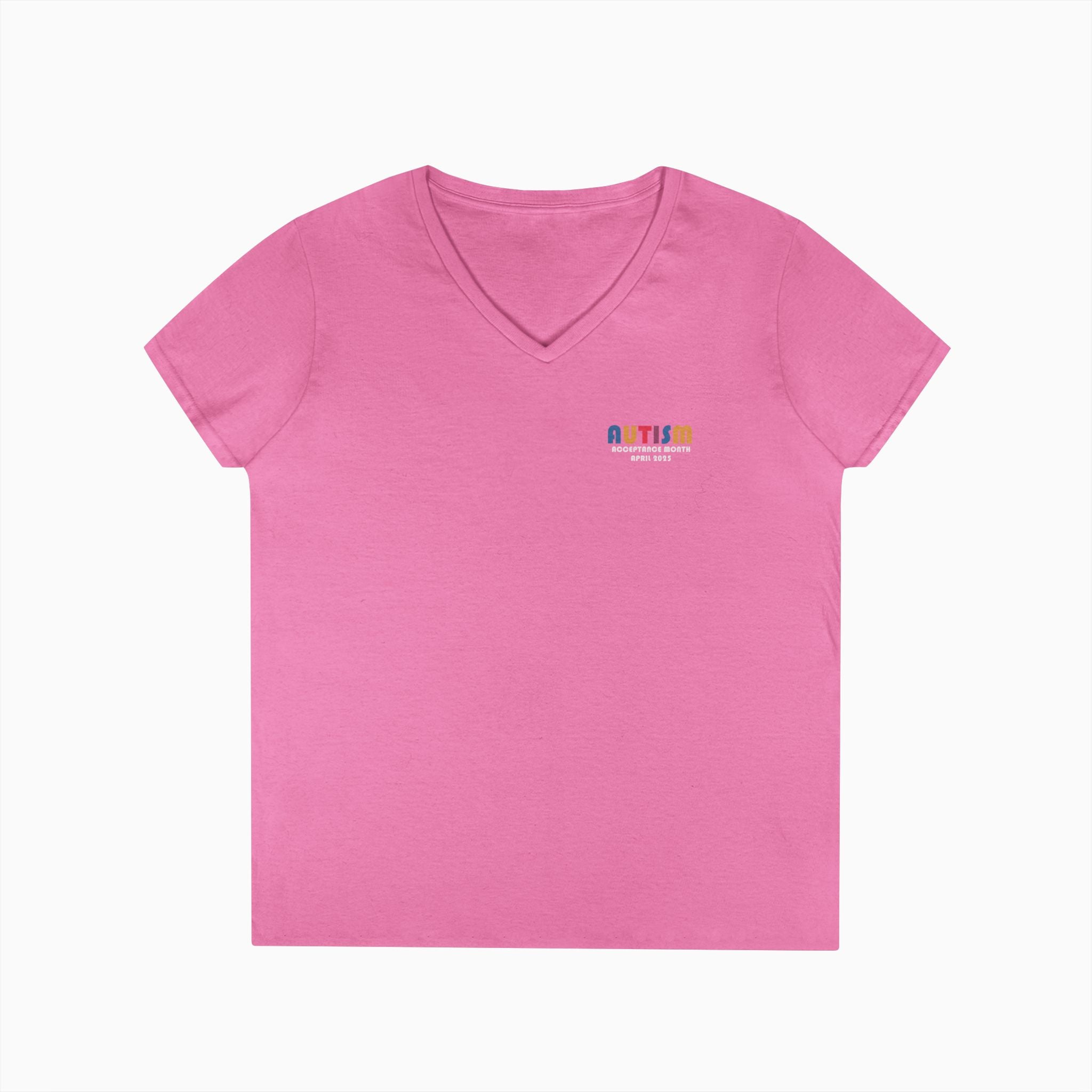 Autism Awareness 2025 - Tree of Acceptance Ladies V-Neck T-Shirt