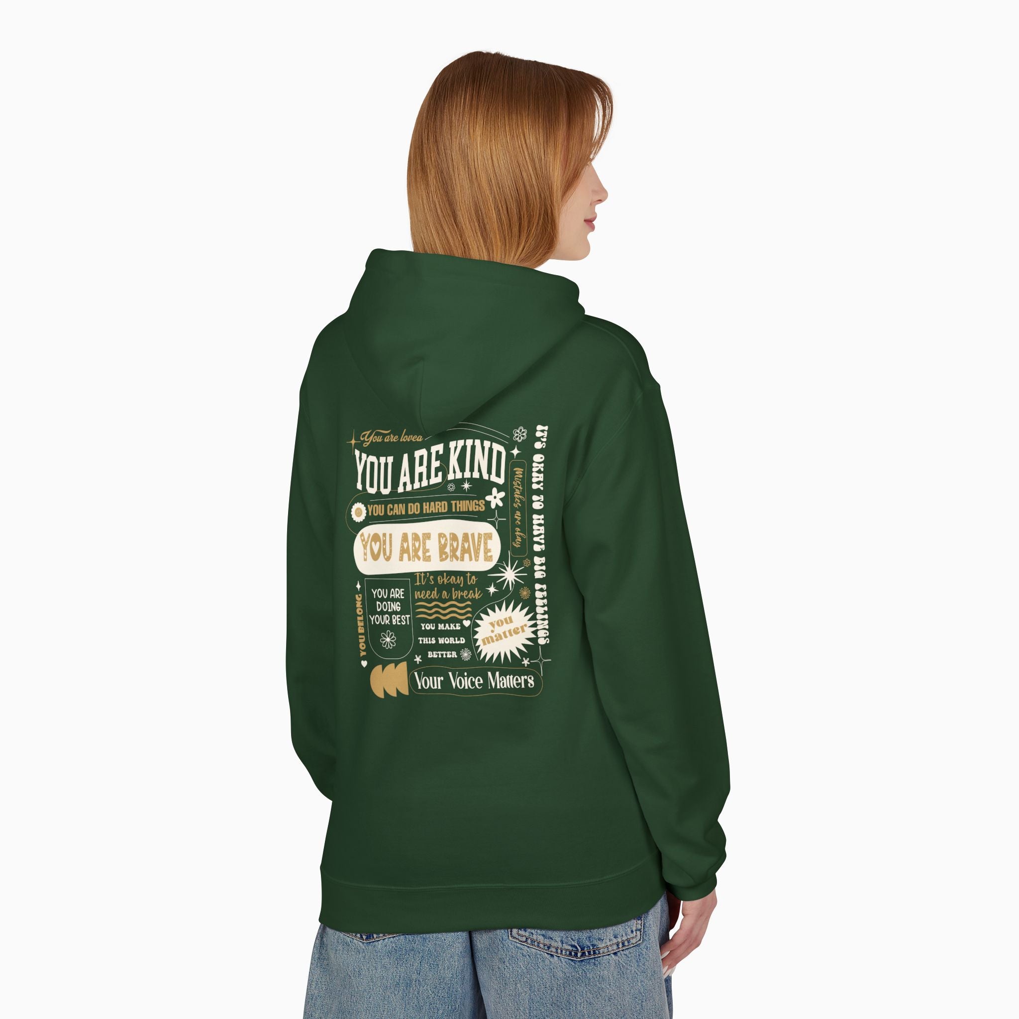 Together We Bloom Tag Free Hoodie
