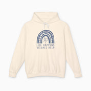 Life Happens Visuals Help Comfort Colors Lightweight Hoodie