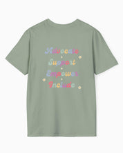 Advocate Support Empower Include Tee w/ Back Print-Neurodiversity, ADHD & Autism Awareness & Acceptance T-Shirt by Daily Bloom