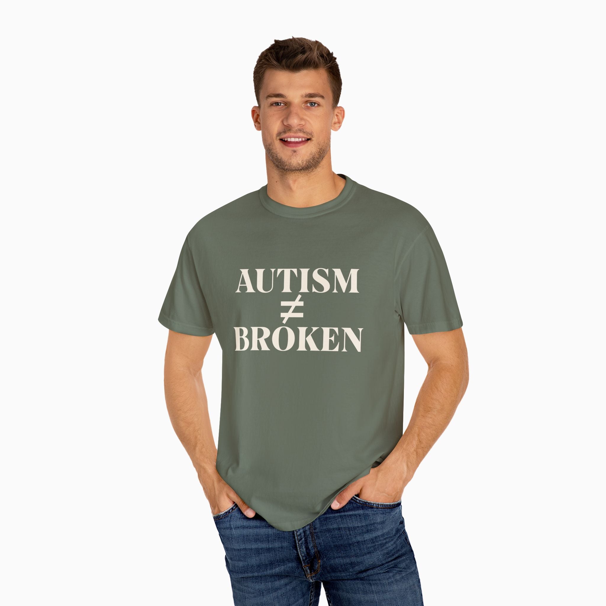 Autism ≠ Broken Comfort Colors Tee
