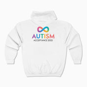 Autism Awareness 2025 - Infinity Acceptance Zip Up Hoodie