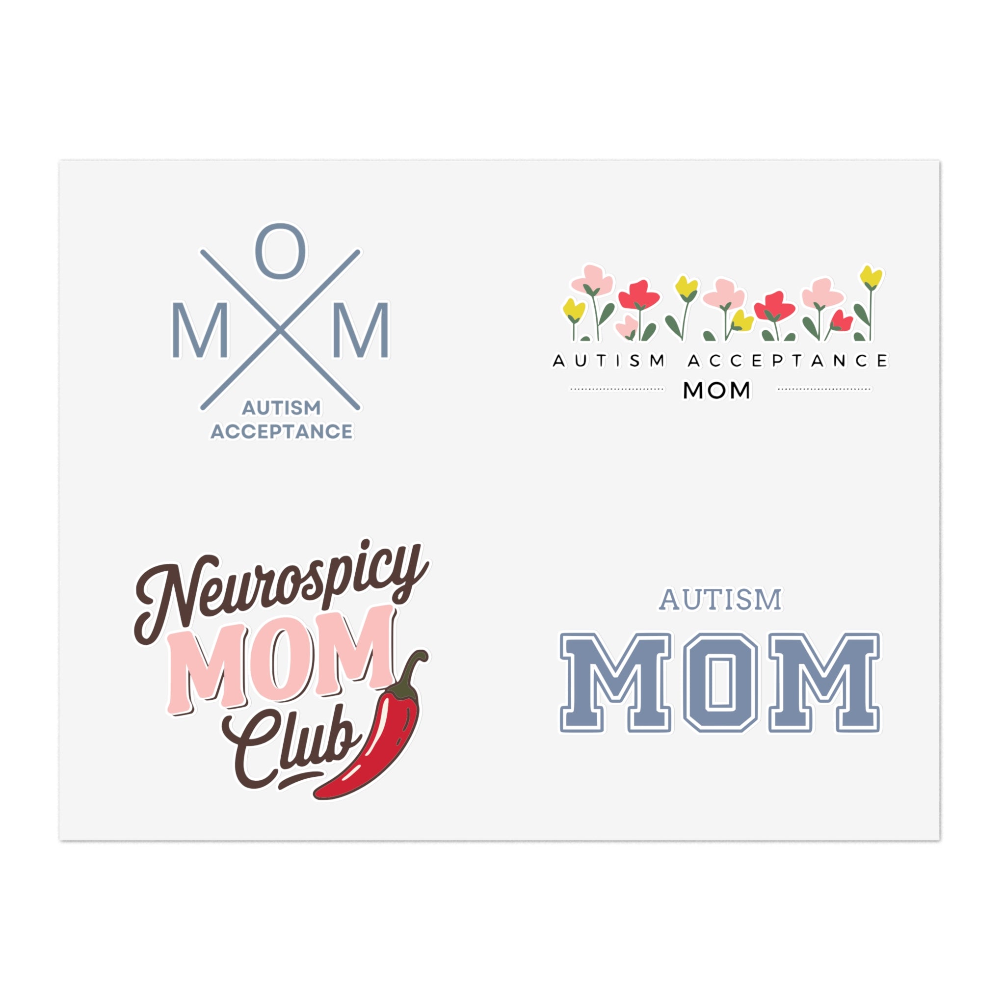 Mother's Day 2025 - Autism Mom Vinyl Sticker Sheet
